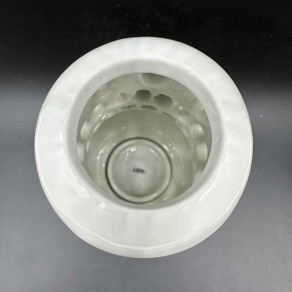 Williams Sonoma Pierced White Porcelain Tea Light Candle Holder Lantern Vintage - Picture 4 of 11